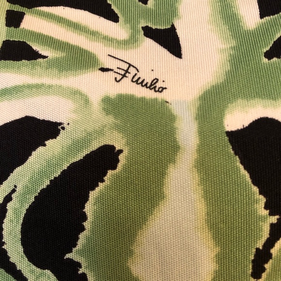 Signed Emilio Pucci, 100% Silk, boat neck, 3/4 sleeve blouse.  Size 12.  $250. - Picture 2 of 2